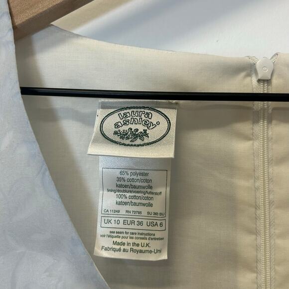 Laura Ashley Rare Vintage Cottage Core Floral Blue Maxi Dress Size 6 - Picture 2 of 10